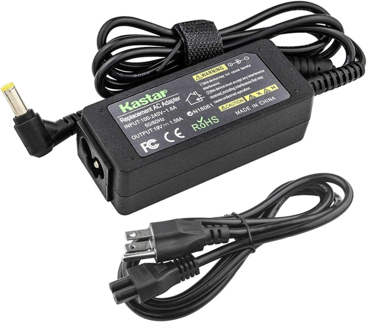 آداپتور AC کاستار، منبع تغذیه 19 ولت 1.58 آمپر 30 وات برای لپ تاپ های سری Acer Aspire One ZG5 ZG8 A110 A150 D250 D150 A150-1006 530 AOA530 ZHG ZA3 ZE6 Z5WAH Z5WE3 Z5WV2 مدل ADP-30JH B PA-1300-04 ADP-40TH