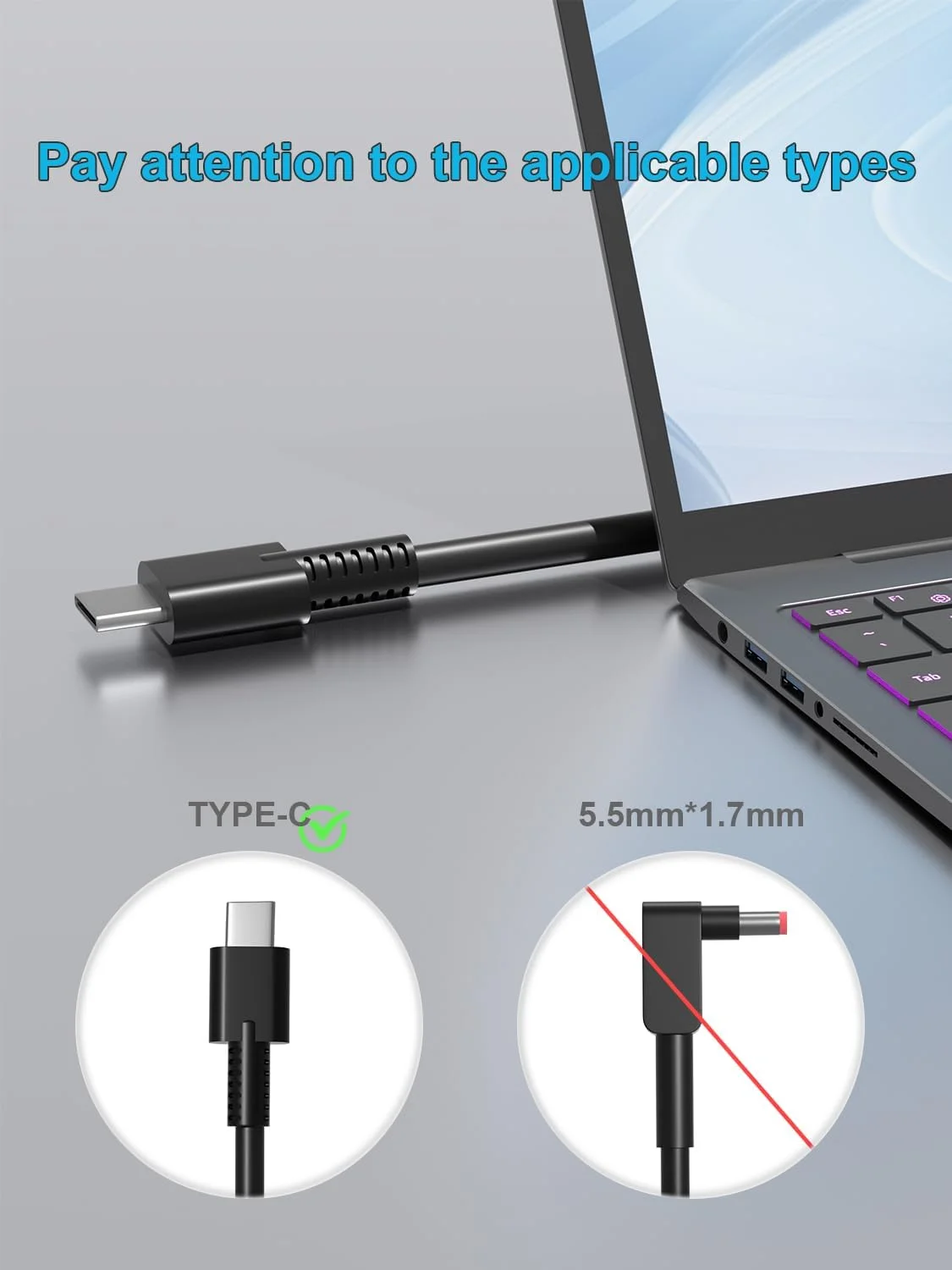 65W USB-C Charger Compatible with Acer Aspire 14 16 A14-52M A16-71M Vero 16 14 AV14-52P Go 14 15 AG15-71P Swift 14 16 SF16-51 Edge 16 SFE16-44 Swift 7 5 3 SF713-51 Chromebook Spin Laptop 65W USB-C Charger Compatible with Acer Aspire 14 16 A14-52M A16-71M Vero 16 14 AV14-52P Go 14 15 AG15-71P Swift 14 16 SF16-51 Edge 16 SFE16-44 Swift 7 5 3 SF713-51 Chromebook Spin Laptop