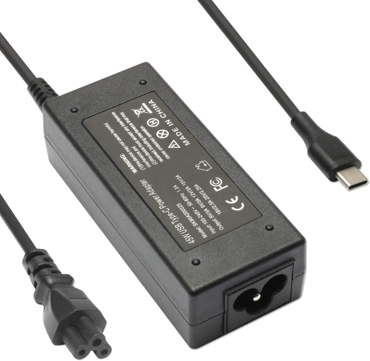 شارژر لپ‌تاپ 45 واتی USB C سازگار با Acer Chromebook 315 311 CP311 CP315 CB311 CB315 Gateway Chromebook 311 CBO311 Chrome Spin 11 13 15 R13 713 714 715 C721 C732 C733 C933 N16Q14 Type C