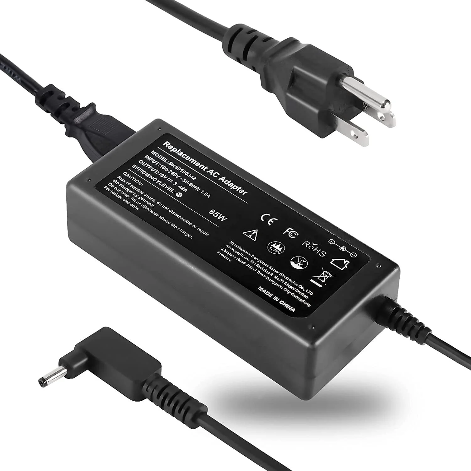 آداپتور AC 65W 19V 2.37A جایگزین برای شارژر لپ تاپ Acer Chromebook R11 11 13 14 15 مدل های C720 C738T CB3 CB3-532 CB3-111 CB3-131 CB3-132 CB3-431 CB3-531 CB5 CB5-132T R13