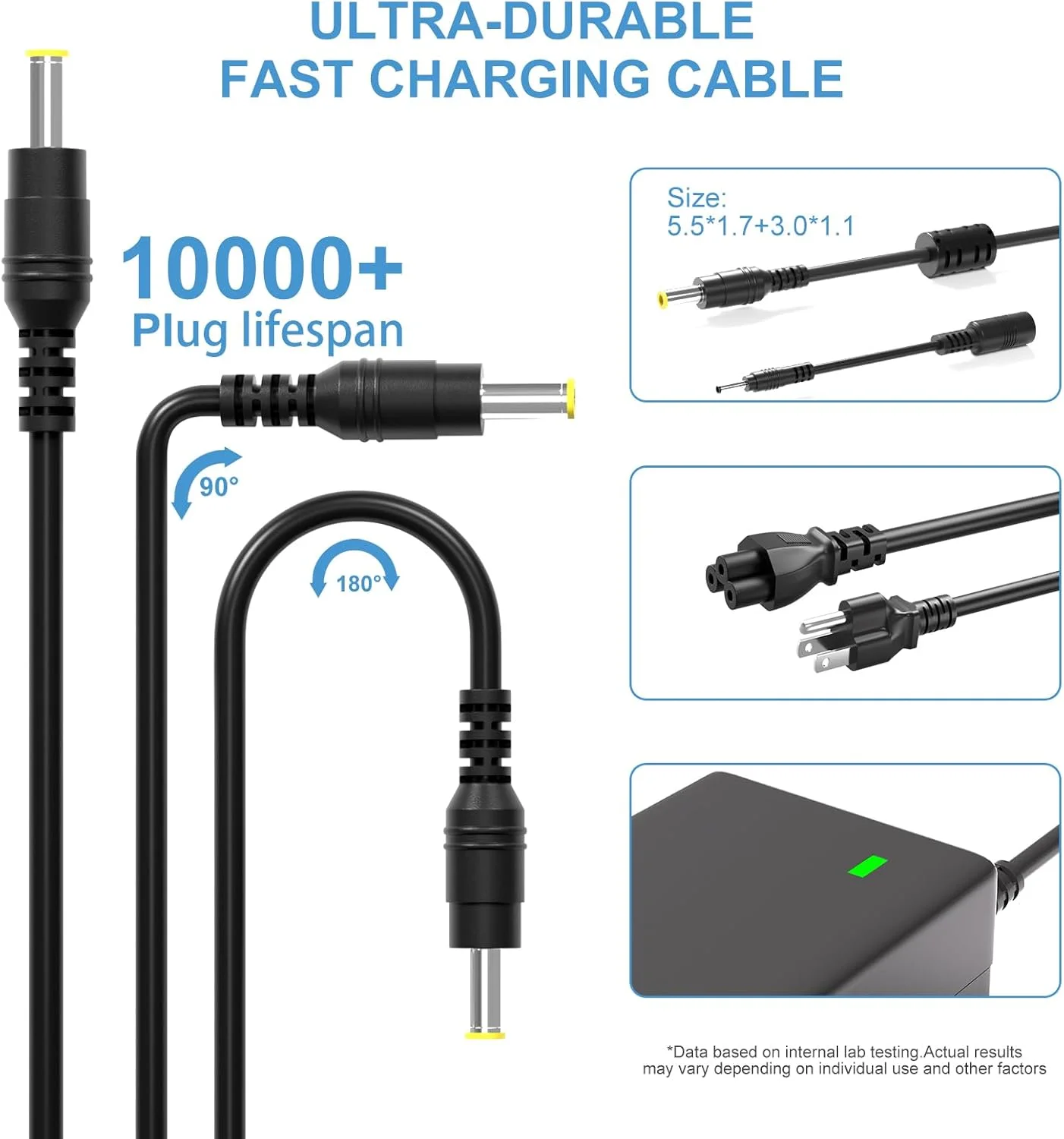 شارژر لپ تاپ 65 واتی سازگار با Acer adp-45fe f Aspire سری 3 5 N23C3 N20C5 N20C6 N23H1 A315-24P PA-1450-26 N15Q9 N15Q8 N15Q10 A515-56 A13-045N2A آداپتور برق لپ تاپ