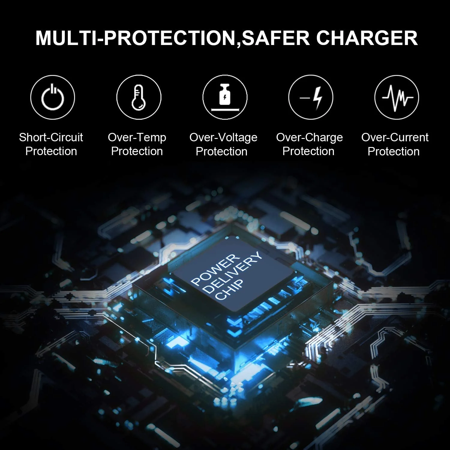 شارژر سازگار با لپ تاپ های HP، آداپتور برق 65 وات 45 وات با نوک آبی هوشمند