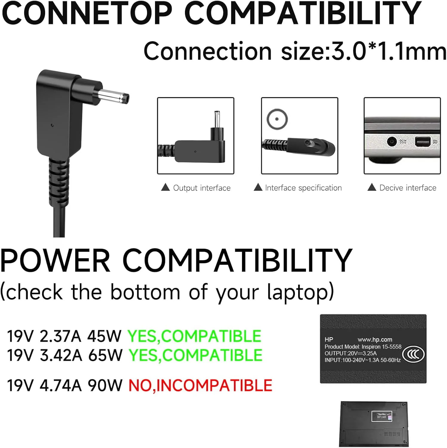 شارژر لپ تاپ 65 واتی سازگار با Acer ChromeBook 11 13 14 15 R11 N15Q8 N15Q9 N15Q10 CB3 CB5 C720 C720P C731 C738T C740 C810 C730E CB5-571 ADP-45FE F آداپتور AC 19V 3.42A شارژر لپ تاپ 65 واتی سازگار با Acer ChromeBook 11 13 14 15 R11 N15Q8 N15Q9 N15Q10 CB3 CB5 C720 C720P C731 C738T C740 C810 C730E CB5-571 ADP-45FE F آداپتور AC 19V 3.42A