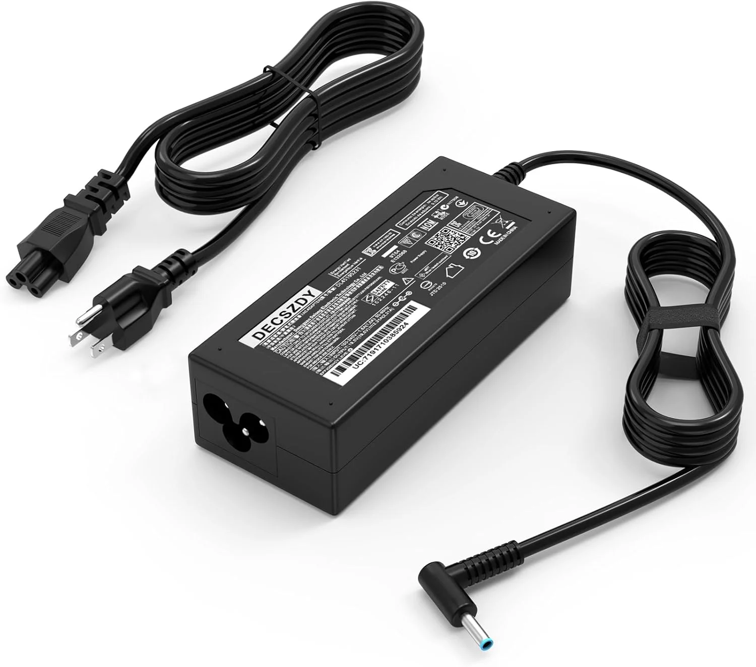 شارژر جایگزین لپ تاپ برای کامپیوترهای لپ تاپ اچ پی 45 وات با نوک آبی هوشمند