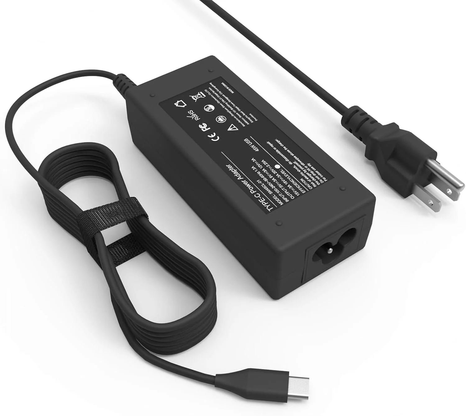 شارژر یونیورسال 45 واتی USB Type C سازگار با HP ChromeBook x360 11A G8 EE/ 11MK G9 EE Lenovo Acer Chromebook