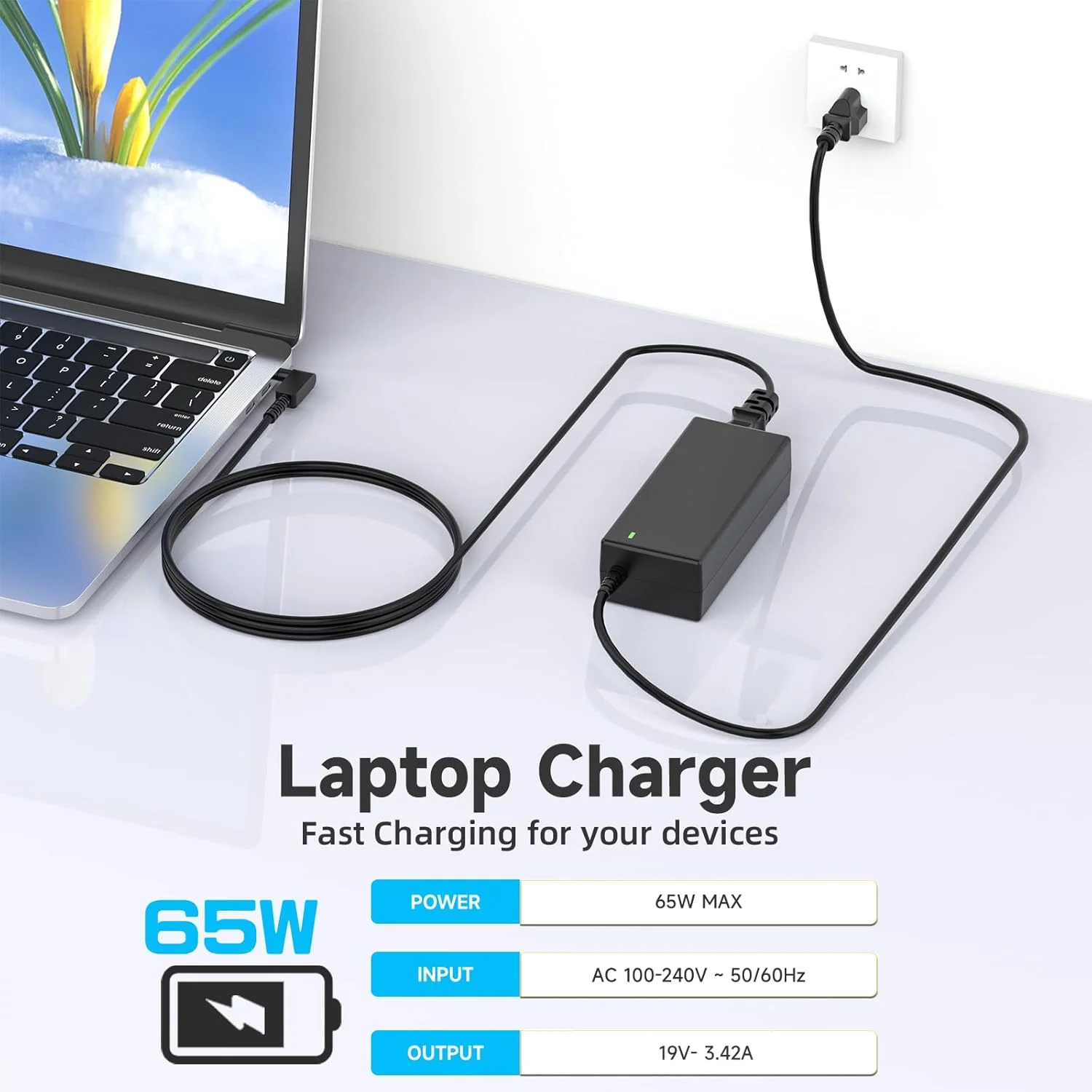 شارژر لپ تاپ 65 واتی سازگار با Acer ChromeBook 11 13 14 15 R11 N15Q8 N15Q9 N15Q10 CB3 CB5 C720 C720P C731 C738T C740 C810 C730E CB5-571 ADP-45FE F آداپتور AC 19V 3.42A شارژر لپ تاپ 65 واتی سازگار با Acer ChromeBook 11 13 14 15 R11 N15Q8 N15Q9 N15Q10 CB3 CB5 C720 C720P C731 C738T C740 C810 C730E CB5-571 ADP-45FE F آداپتور AC 19V 3.42A