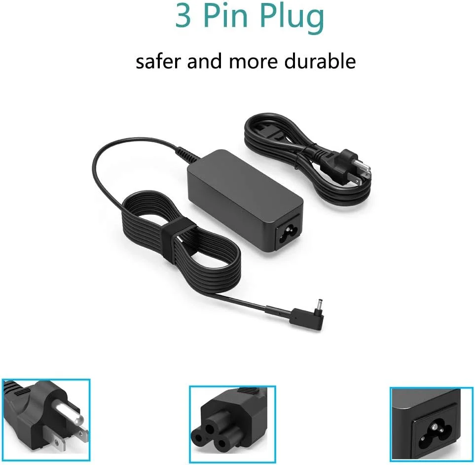 شارژر AC مناسب برای Acer Chromebook 15 N15Q8 N16Q13 N16P1 N15Q10 و Spin N16W1 N17W2 N17W5 N19P1 CB3-532 CB3-531 آداپتور 45 واتی لپ تاپ شارژر AC مناسب برای Acer Chromebook 15 N15Q8 N16Q13 N16P1 N15Q10 و Spin N16W1 N17W2 N17W5 N19P1 CB3-532 CB3-531 آداپتور 45 واتی لپ تاپ
