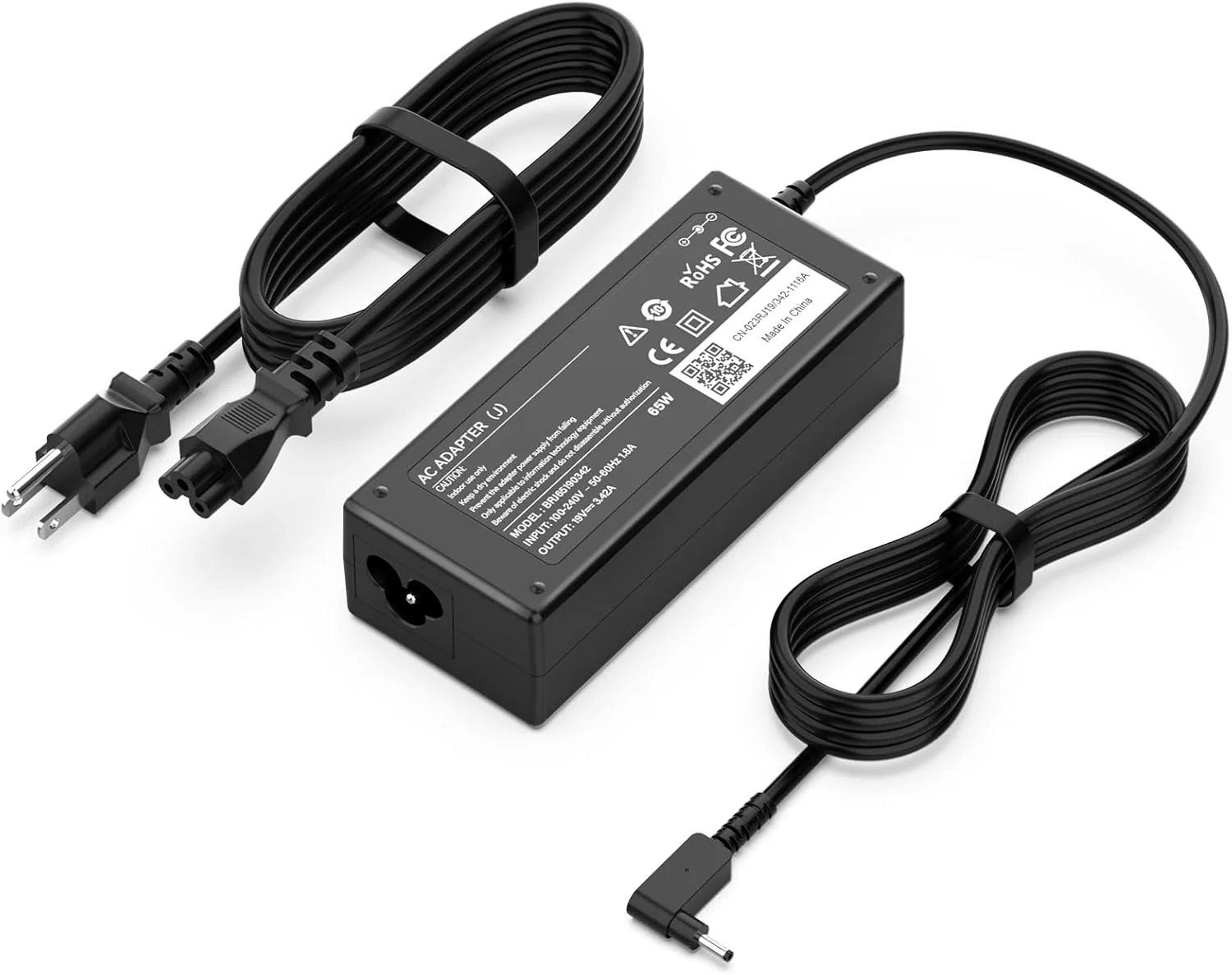 شارژر لپ تاپ 65 واتی سازگار با Acer Chromebook N15Q8 N15Q9 N16P1 11 R11 13 14 15، برای Chromebook CB3 CB5 C738T C740 C720 C720P؛ برای Aspire 3 5 S5 S7 P3، Spin 1 3 5