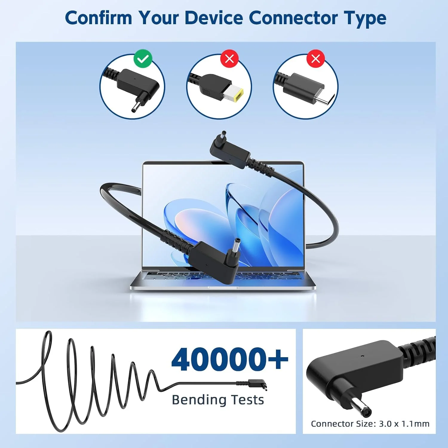 شارژر 65 واتی لپتاپ سازگار با Acer Chromebook 11 13 14 15 R11 CB3 CB5 C740 C720 C738T C731 N15Q8 N15Q9 N15Q10 و Aspire 1 3 5 به همراه کابل برق شارژر 65 واتی لپتاپ سازگار با Acer Chromebook 11 13 14 15 R11 CB3 CB5 C740 C720 C738T C731 N15Q8 N15Q9 N15Q10 و Aspire 1 3 5 به همراه کابل برق