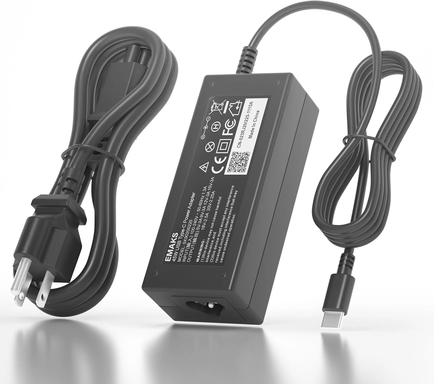 شارژر 45 واتی تایپ USB C برای Acer Chromebook Plus Spin 11 13 15 CP311 CP315 CP513 CP713:CP311-1H CP311-2H CP311-1H-C1FS 1H-C5PN 1HN-C2DV 2H-C679;CP315-1H 2H-C679 3HT;CB514 CB515 CB514-4HT-375Z