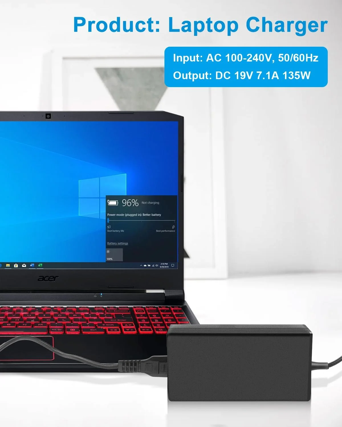 شارژر سریع ۱۳۵ واتی مناسب برای لپ تاپ گیمینگ ایسر نیترو ۵ مدل های AN515-55 AN515-54 AN515-51 AN515-53 AN515-44 AN515-41 515-45 515-52 515-56 AN517-51 AN517-52 N17C1 N18C3 به همراه کابل برق ۱۰ فوتی شارژر سریع ۱۳۵ واتی مناسب برای لپ تاپ گیمینگ ایسر نیترو ۵ مدل های AN515-55 AN515-54 AN515-51 AN515-53 AN515-44 AN515-41 515-45 515-52 515-56 AN517-51 AN517-52 N17C1 N18C3 به همراه کابل برق ۱۰ فوتی