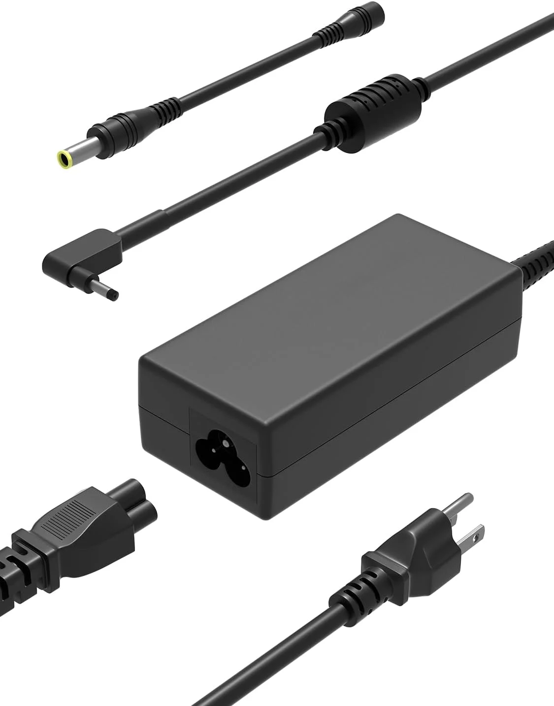 شارژر 65 واتی سازگار با لپ‌تاپ‌های Acer Aspire سری 1 3 5 14 15 Vero/Go/Spin 14 15 R15 R14 R13 مدل‌های A315-58 A315-57 A315-24P A317-53 A314-35 A515-57 A515-56 A515-55 به همراه کابل آداپتور برق