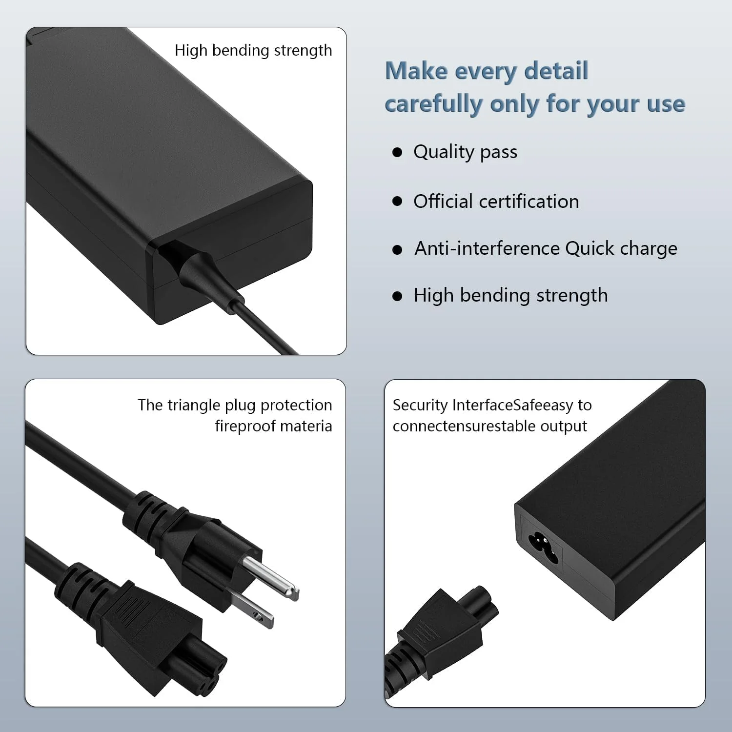 شارژر لپ تاپ 65 وات 45 وات 5.5 * 1.7 میلی‌متری سازگار با Acer Aspire A515-43-R19L A315-21 A515-51 E5-575 A315-41 A315-53 N17Q4 N15W5 PA-1650-86 آداپتور سیم برق