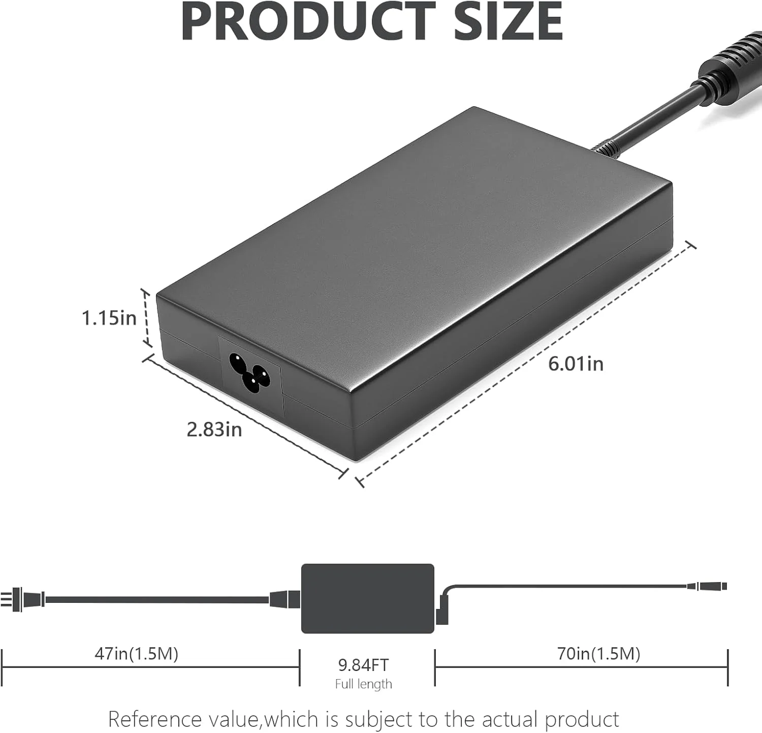 شارژر لپ تاپ 135 واتی سازگار با Acer Nitro 5 7 AN515 AN515-51 AN515-41 AN515-53 AN515-52 AN515-43 AN515-54 AN517-51 N18C4 N18C3 AN515-55 AN715-51 AN715-52 Nitro V 16 15 به همراه کابل برق