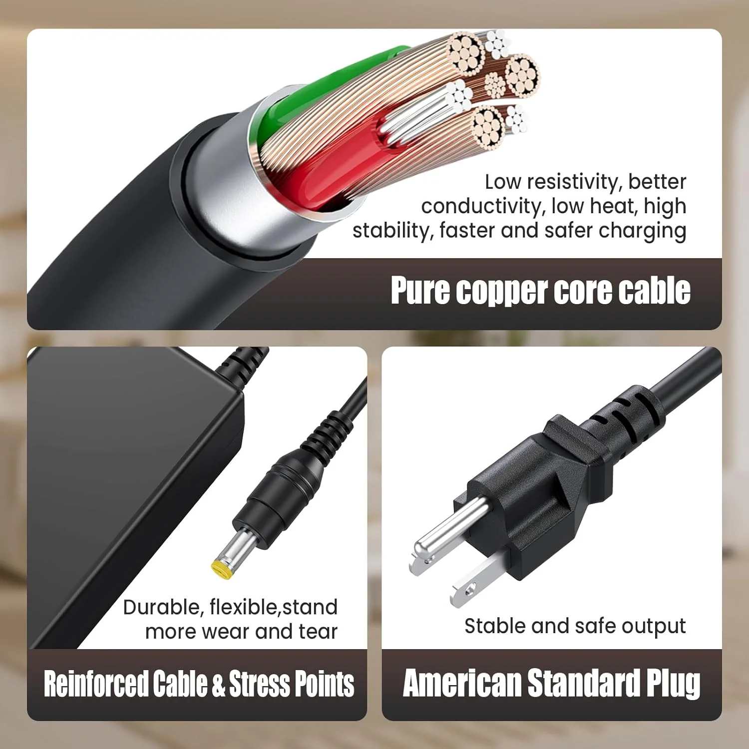 شارژر لپ تاپ 65 واتی سازگار با Acer Aspire E15 E5 E5-575 E5-521 R3 R3-471 Aspire 5 V5 V3 R7 M5 S3 E1 ES1 ES1-511 ES1-531 ES1-111M PA-1650-86 5742 5750 5349 N15Q1 به همراه سیم برق شارژر لپ تاپ 65 واتی سازگار با Acer Aspire E15 E5 E5-575 E5-521 R3 R3-471 Aspire 5 V5 V3 R7 M5 S3 E1 ES1 ES1-511 ES1-531 ES1-111M PA-1650-86 5742 5750 5349 N15Q1 به همراه سیم برق