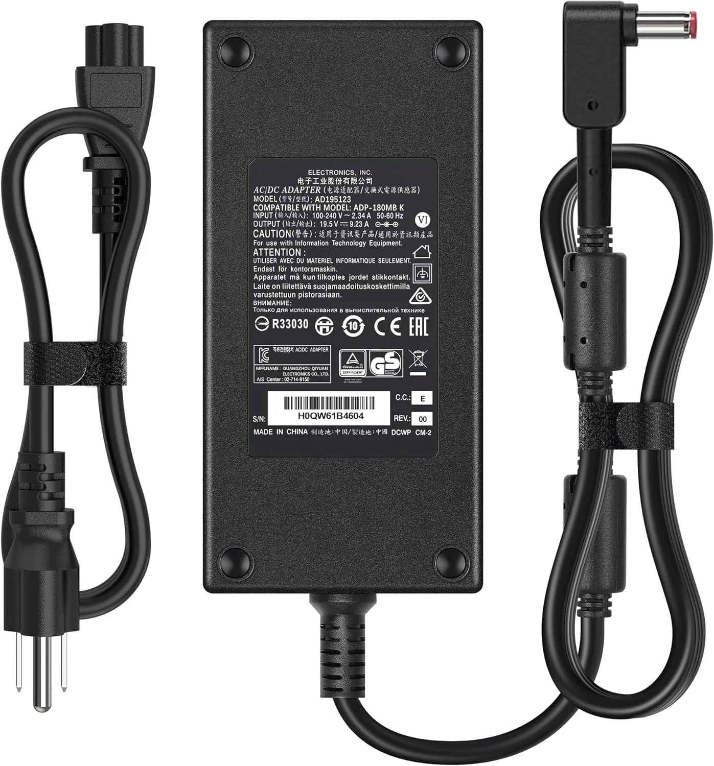 شارژر لپ تاپ 180 وات 135 وات سازگار با لپ تاپ های گیمینگ ایسر نیترو 5 7 پرداتور هلیوس 300، آداپتور AC 19 ولت 9.23 آمپر