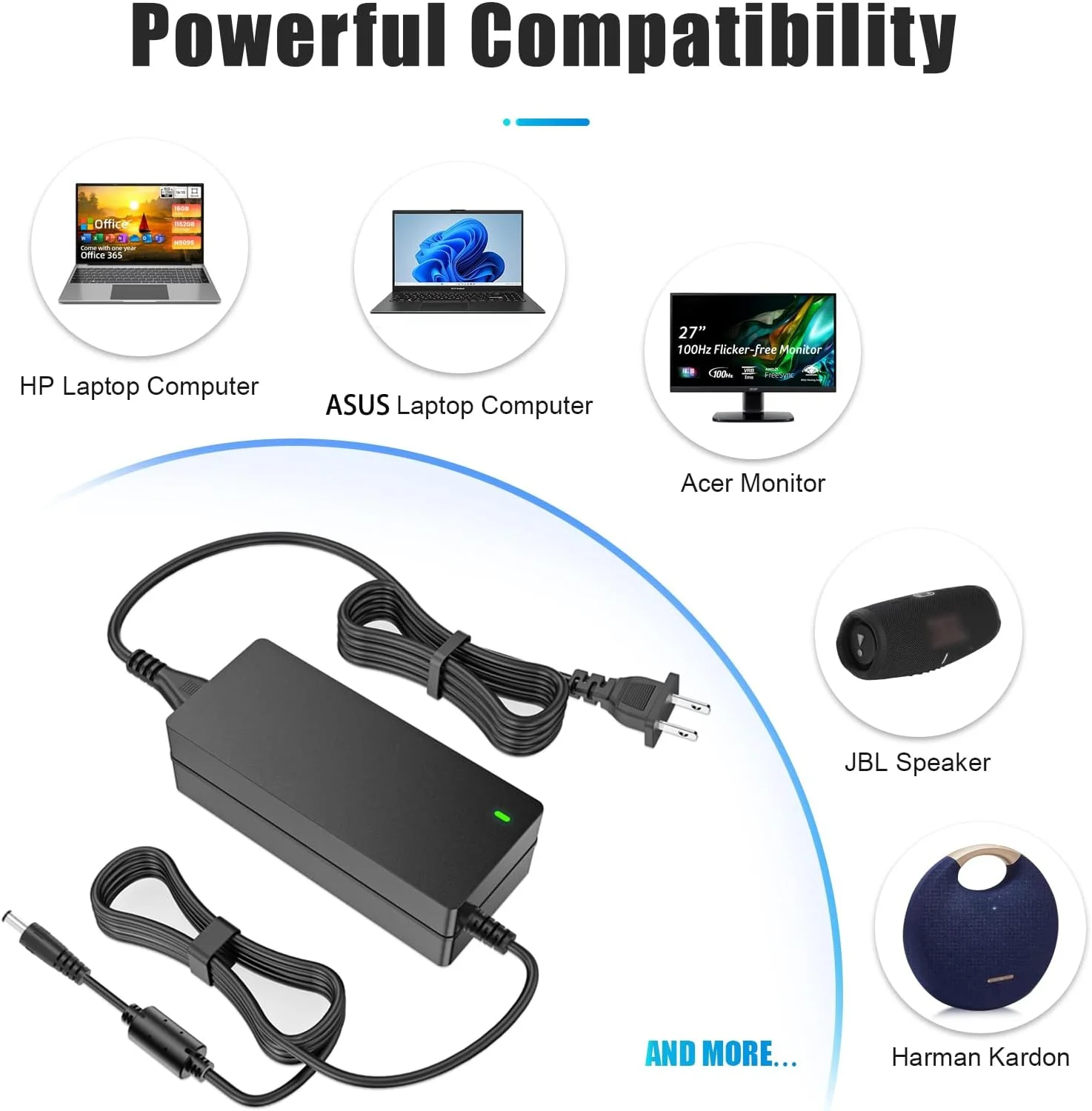 منبع تغذیه 19 ولت DC آداپتور برق 19 ولت 3.42 آمپر برای لپ تاپ مانیتور بلندگو 65 وات 45 وات سازگار با لپ تاپ ایسوس/ایسر/گیت وی/توشیبا برای سیم برق مانیتور ال جی/ایسر/ایسوس با 10 سر منبع تغذیه 19 ولت DC آداپتور برق 19 ولت 3.42 آمپر برای لپ تاپ مانیتور بلندگو 65 وات 45 وات سازگار با لپ تاپ ایسوس/ایسر/گیت وی/توشیبا برای سیم برق مانیتور ال جی/ایسر/ایسوس با 10 سر
