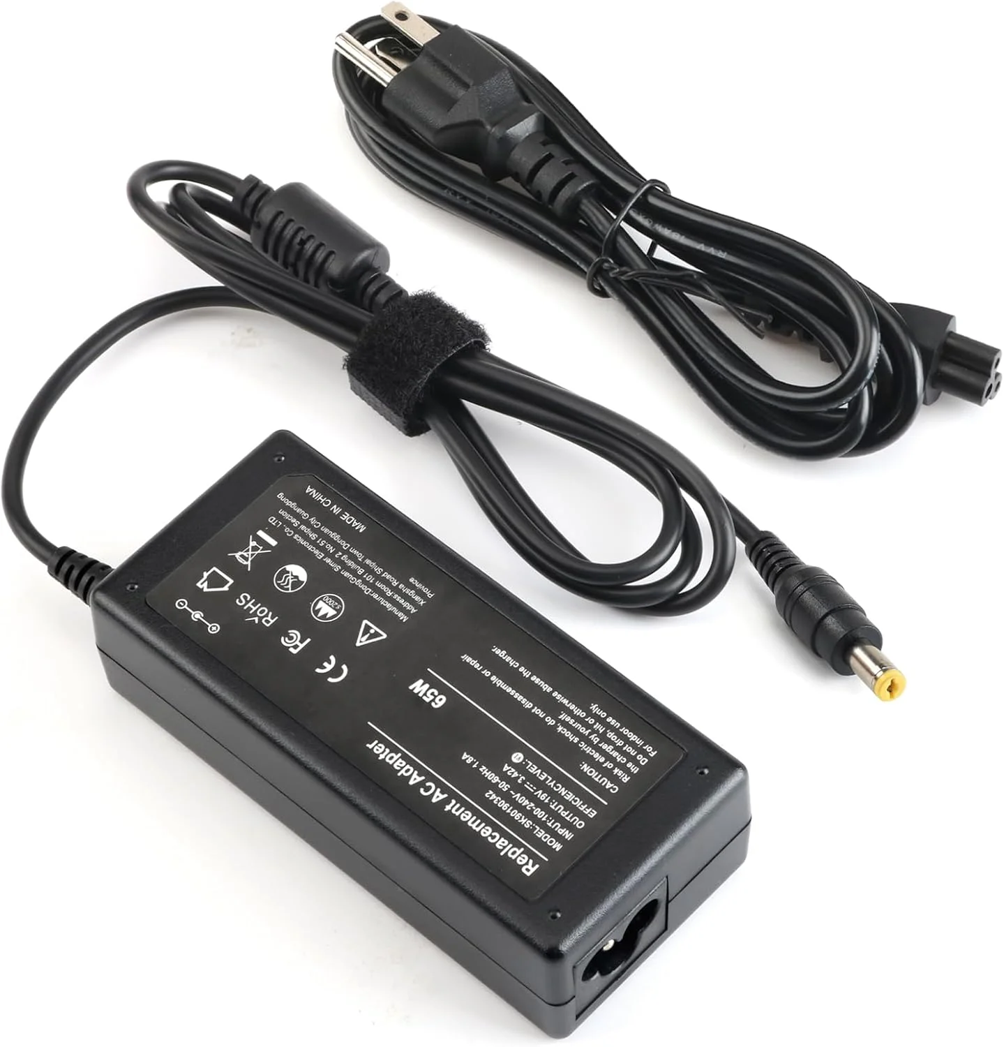 آداپتور شارژر 65 واتی AC برای سری Acer Aspire 5 3 1 مدل های A515-56 A515-55 A515-54 A515-45 A515-46 A515-44 A315-24P Chromebook CB311-7H CB3-111-C19 N18Q13 N15Q9 به همراه سیم برق