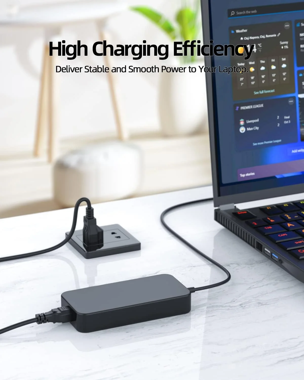 شارژر 3 متری 135 واتی مناسب برای لپ تاپ Acer Nitro 5 (جایگزین برای Acer Nitro 5 AN515-57 AN515-55 AN515-54 AN515-51 AN515-53 N20C1 N18C3 N18C4، سیم برق ADP-135KB T/ADP-135NB B)