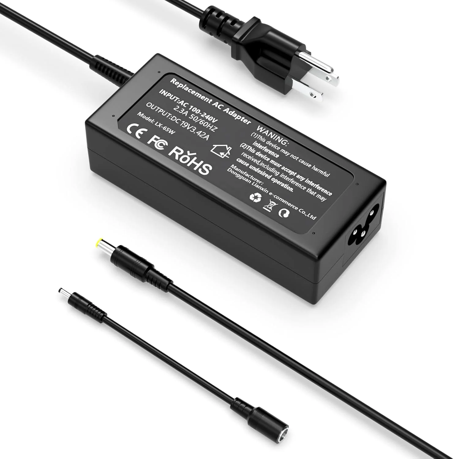 شارژر 65 واتی سازگار با لپ‌تاپ‌های سری Acer Aspire E1 E5 ES1 V3 V5 مدل‌های N23C3 N20C6 N20C5 N20C4، N22C6 N22C5 N16P1 N19H2 N20C12