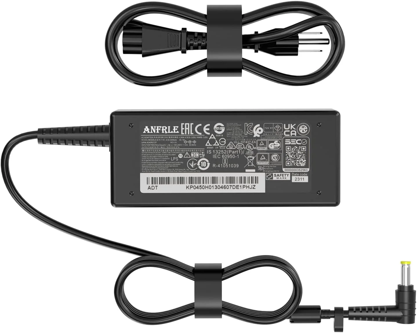 منبع تغذیه 45 واتی مناسب برای لپ تاپ های Acer Aspire 3 15 مدل های A315-55, A315-53, A315-51, A315-33, A315-55g, A315-58, A315-53, A315-24, A315-24p, A315-59, A315-56, A315-23, A315-51, A315-35, A317-53, A317-55p, A325-42