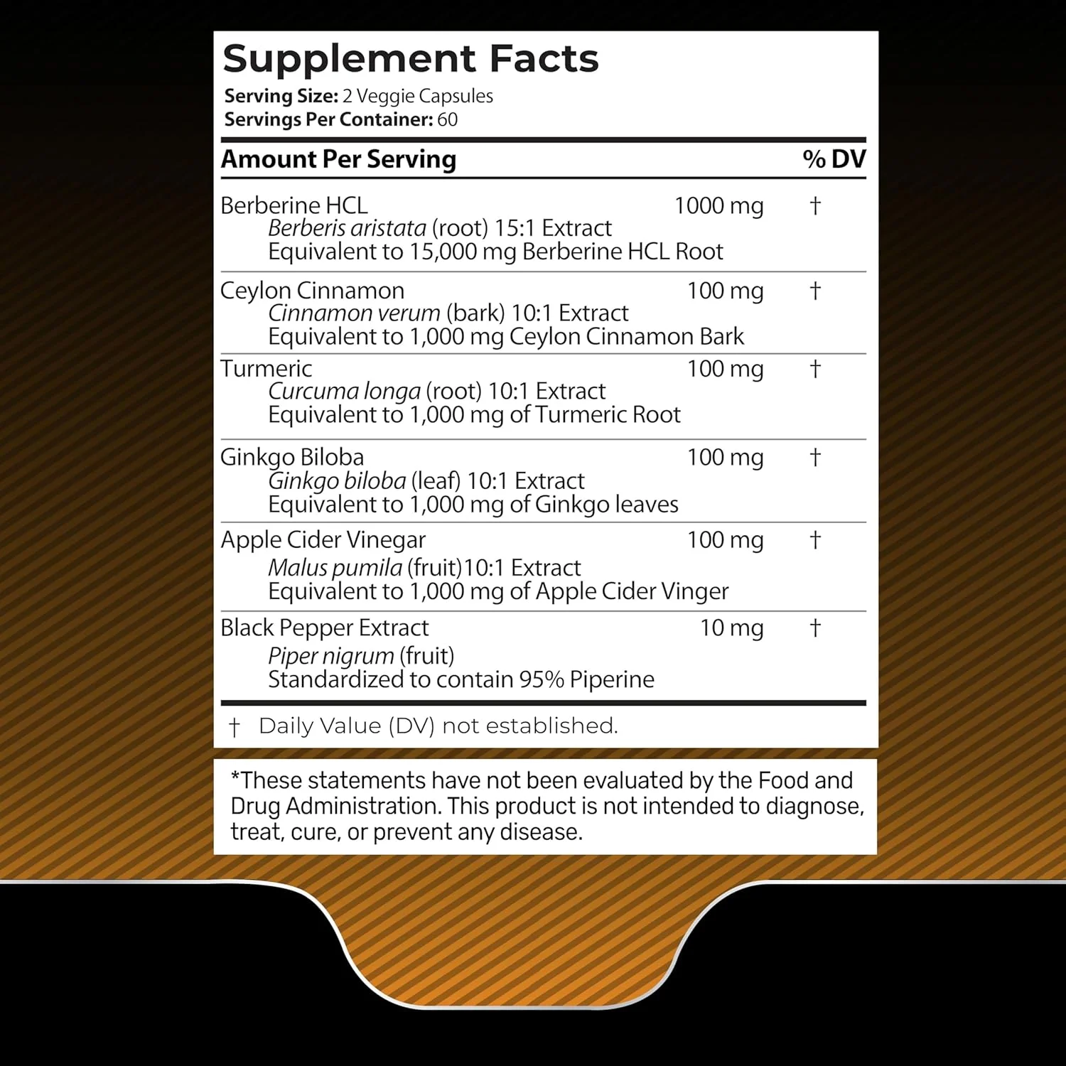 بربرین 15000 میلی گرمی WELLNESS LABSRX - مکمل بربرین HCL تست شده توسط شخص ثالث با دارچین سیلان، عصاره فلفل سیاه و سرکه سیب، کپسول های پشتیبانی از قلب - 120 کپسول - بسته 1 عددی