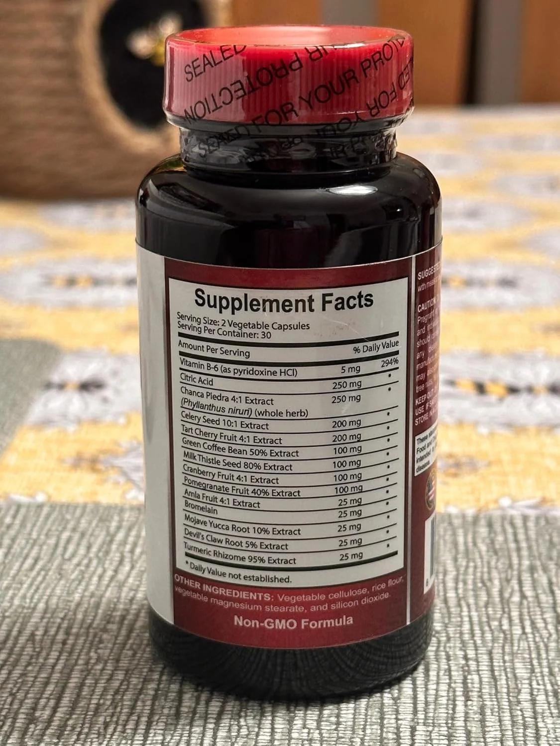 فرمول پاکسازی اسید اوریک - تسکین احتباس آب، کپسول های دفع آب، قرص های ادرارآور برای احتباس آب، عصاره تخم کرفس، محلول اسید اوریک، خار مریم، زردچوبه - 1 بطری 60 کپسول