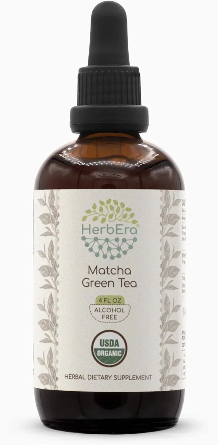 عصاره چای سبز ماچا B120 ارگانیک USDA | عصاره بدون الکل، قطره های گیاهی قوی | چای سبز ارگانیک تایید شده، ماچا (Camellia sinensis) برگ خشک (118 میلی لیتر)