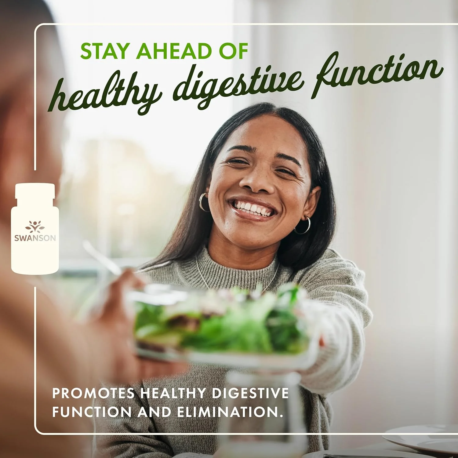 کمک کننده روده بزرگ Swanson - تقویت سلامت دستگاه گوارش با استفاده از شاه‌پسند، ریشه مهر طلایی، پوست درخت نارون لغزنده و موارد دیگر - مکمل گیاهی کمک به دفع سالم - (60 کپسول) (1 بسته)