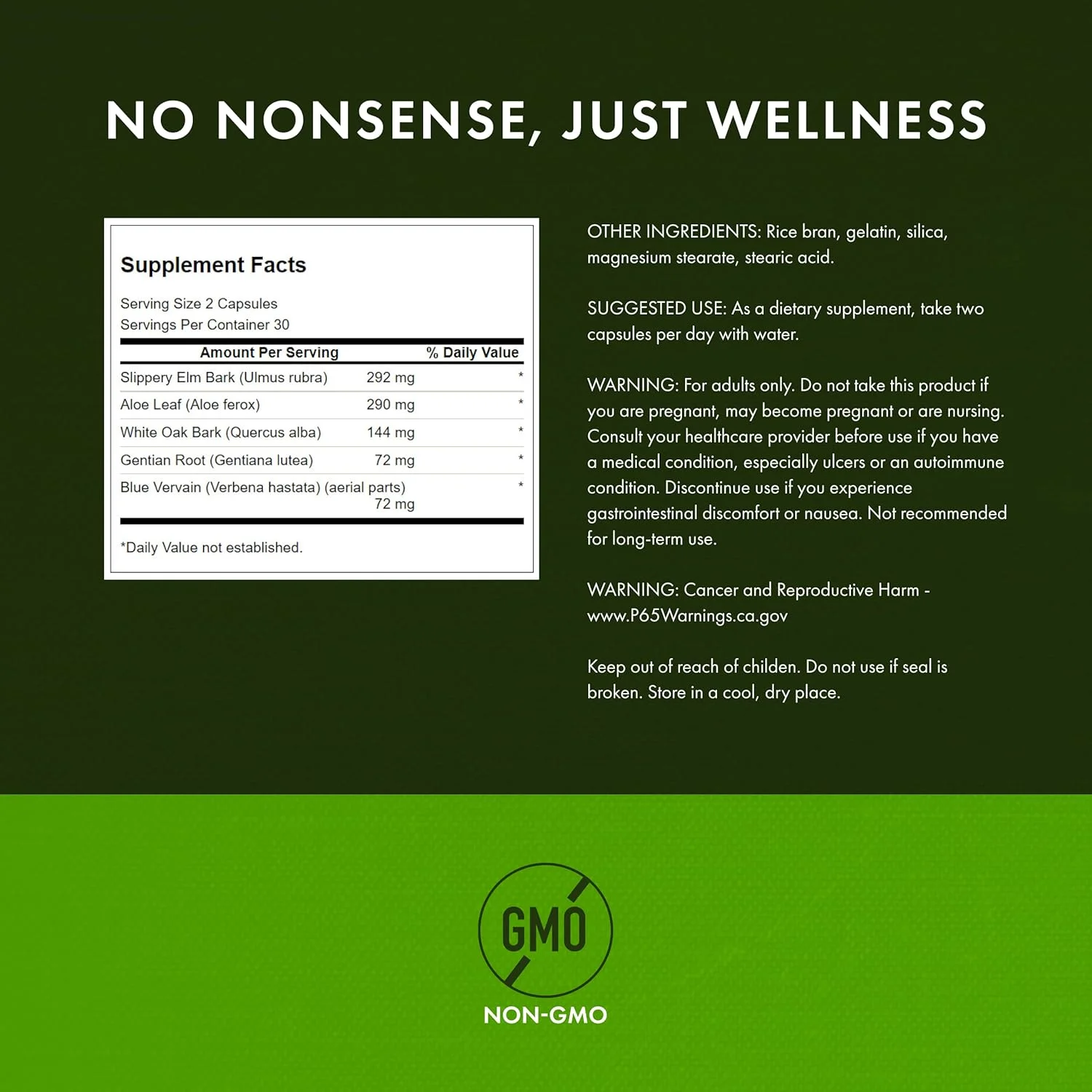 کمک کننده روده بزرگ Swanson - تقویت سلامت دستگاه گوارش با استفاده از شاه‌پسند، ریشه مهر طلایی، پوست درخت نارون لغزنده و موارد دیگر - مکمل گیاهی کمک به دفع سالم - (60 کپسول) (1 بسته)