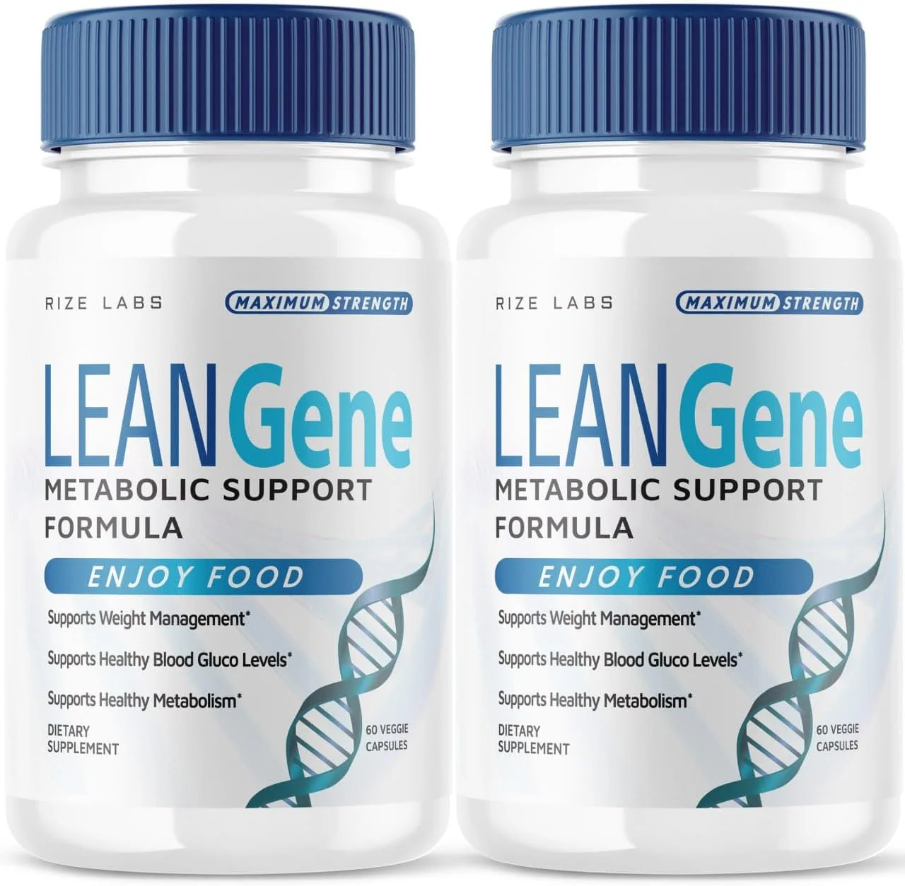 مکمل Lean Gene آزمایشگاه Rize، فرمول پشتیبانی متابولیک، Lean Gene برای کاهش وزن پیشرفته، کپسول های Lean Gene با حداکثر قدرت، قرص های کاملا طبیعی LeanGenex (120 کپسول) (بسته 2 عددی)