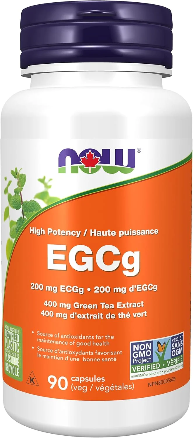 مکمل های غذایی NOW Foods، عصاره چای سبز EGCg 400 میلی گرم، از بین برنده رادیکال های آزاد*، 90 کپسول گیاهی
