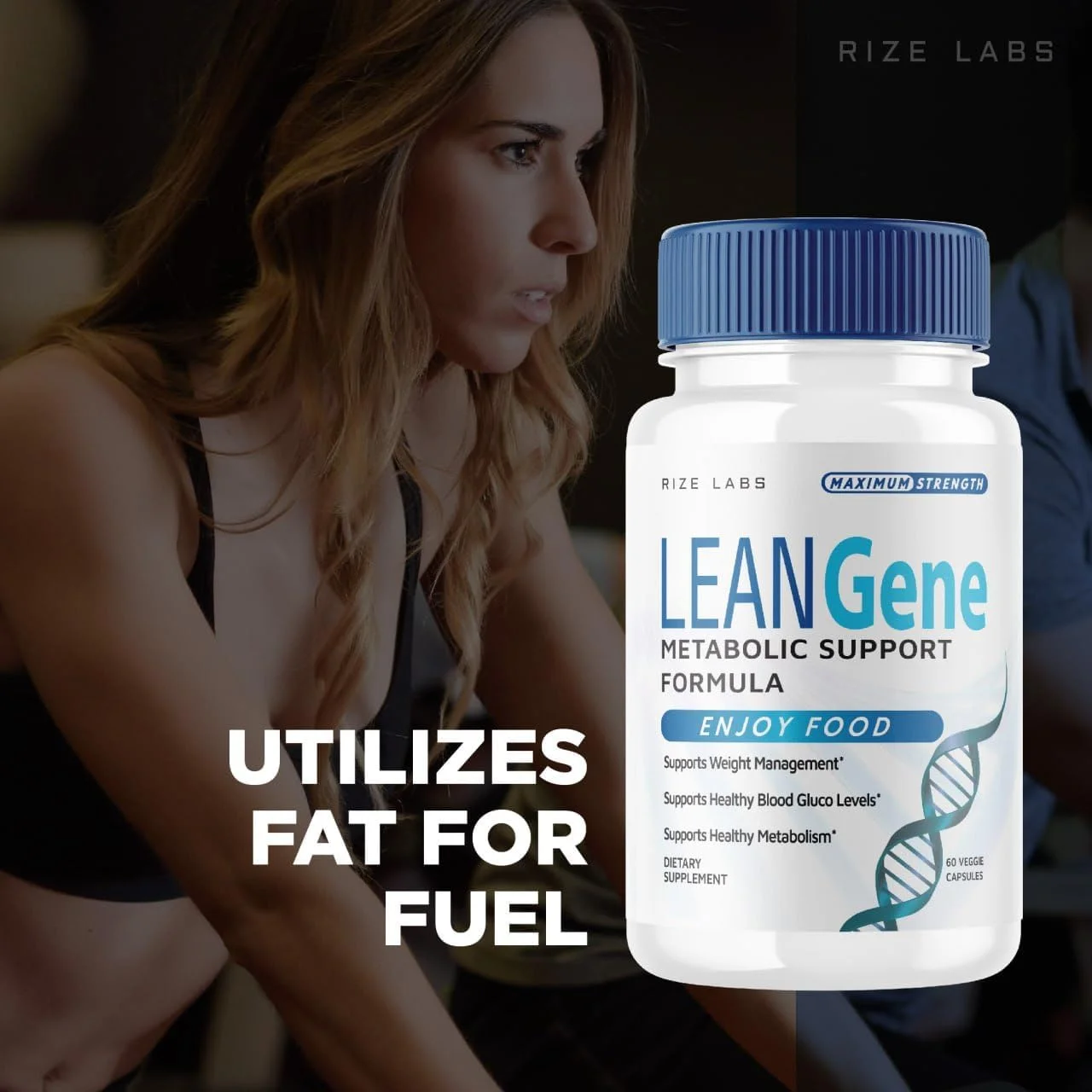مکمل Lean Gene از Rize Labs، فرمول پشتیبانی متابولیک برای کاهش وزن پیشرفته، کپسول های با حداکثر قدرت، قرص های کاملا طبیعی (60 کپسول)