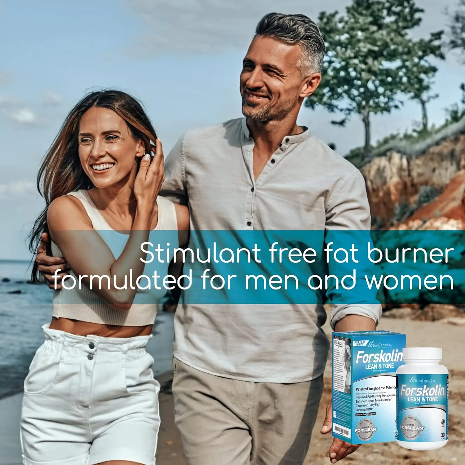 قرص های لاغری و فرم دهی بدن فورسکولین بایوژنتیک آزمایشگاه، مناسب برای آقایان و بانوان - فرمول فرم دهی بدن، چربی سوز و حفظ توده عضلانی برای کاهش اشتها - 60 کپسول - گیاهی