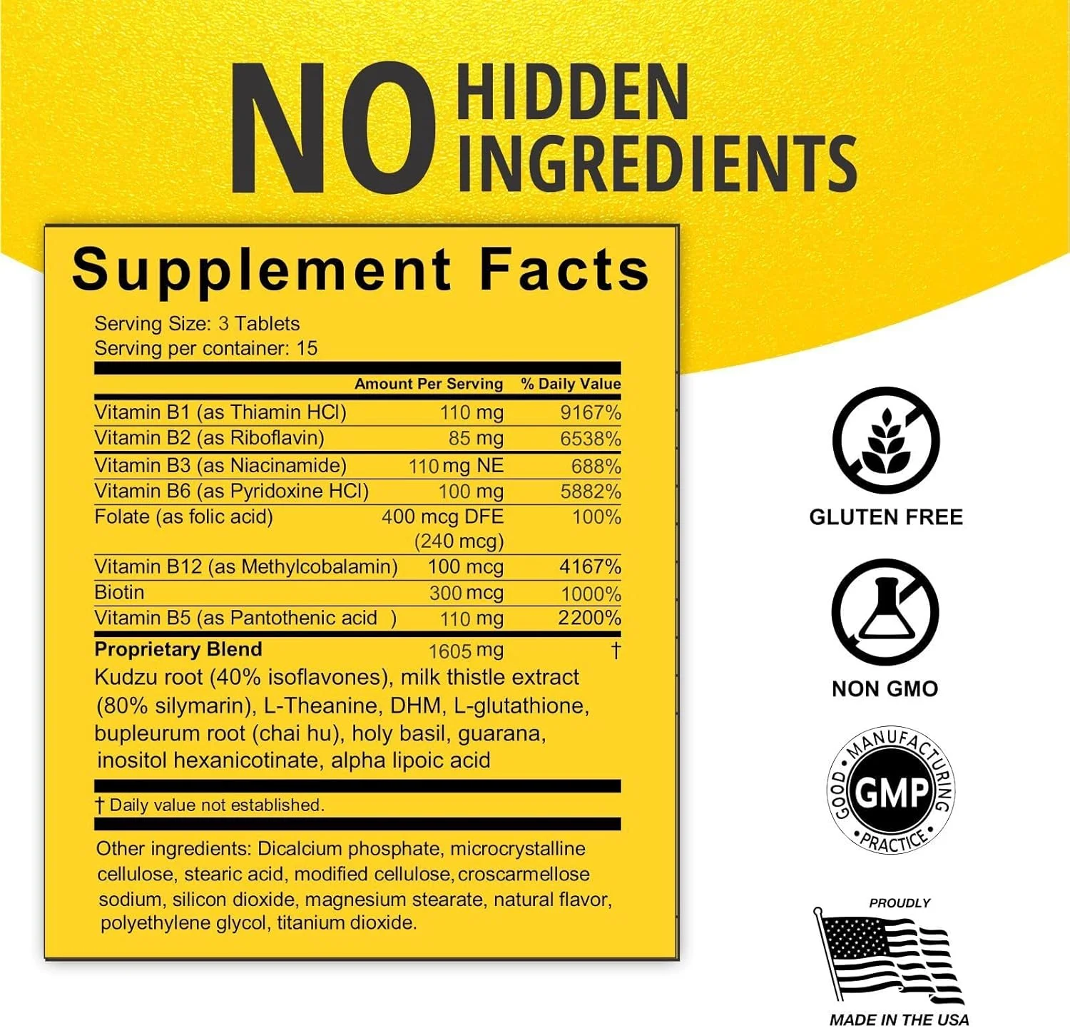 مکمل پشتیبانی ضد نوشیدنی - 15+ ماده اصلی برای پشتیبانی از هوس، سلامت کبد، کودزو، خار مریم، ریحان مقدس، DHM، پاک کننده کاملا طبیعی، کاهش تدریجی، قرص های مغذی (60 روز)