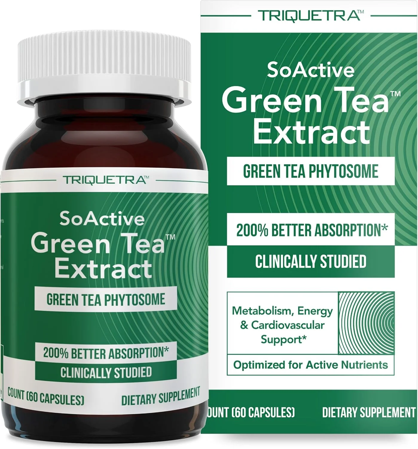 عصاره چای سبز SoActive Green Tea™ - فیتوزوم چای سبز با مطالعه بالینی - جذب و فراهمی زیستی تا 200٪ بهتر - دوز معتبر بالینی - پشتیبانی از متابولیسم و مدیریت وزن - 60 کپسول