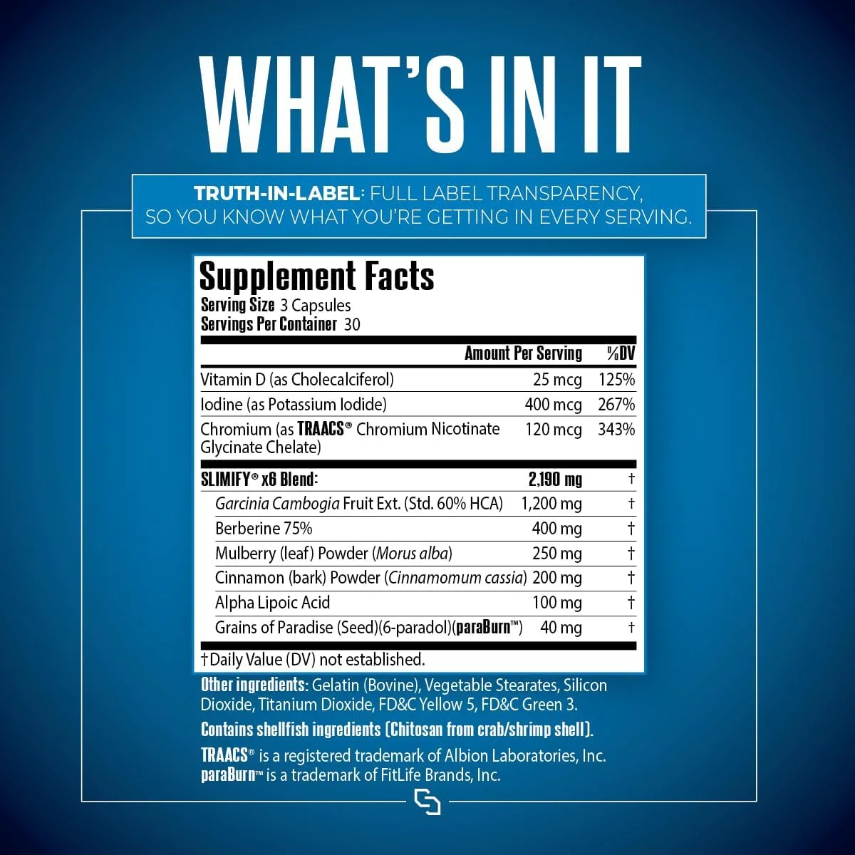 مکمل کاهش وزن بدون محرک کنترل کامل اسلیم‌فای - پشتیبانی از متابولیسم، کنترل اشتها و افزایش انرژی، سرکوب‌کننده اشتها، چربی‌سوز شکم - 60 کپسول