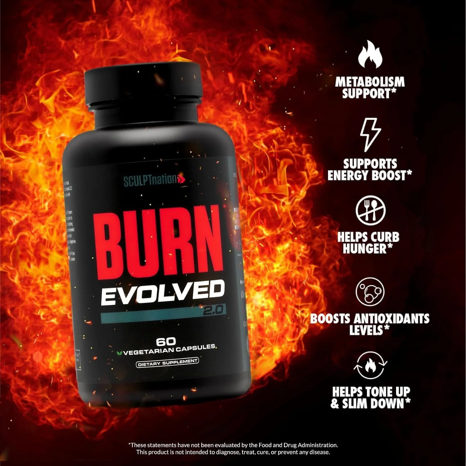 بسته پودر پروتئین وانیلی و مکمل چربی سوز Sculpt Nation Burn Evolved 2.0