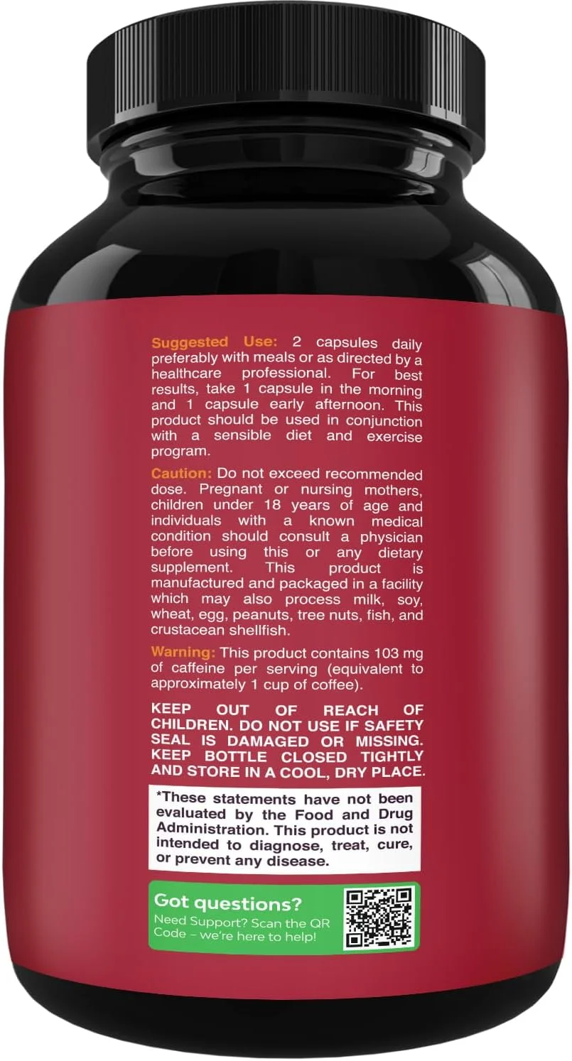 مکمل کاهش وزن کتون تمشک خالص - قرص های رژیمی چربی سوز طبیعی برای مردان و زنان، افزایش متابولیسم، چربی سوز شکم، سرکوب کننده قوی اشتها 500 میلی گرم 60 کپسول