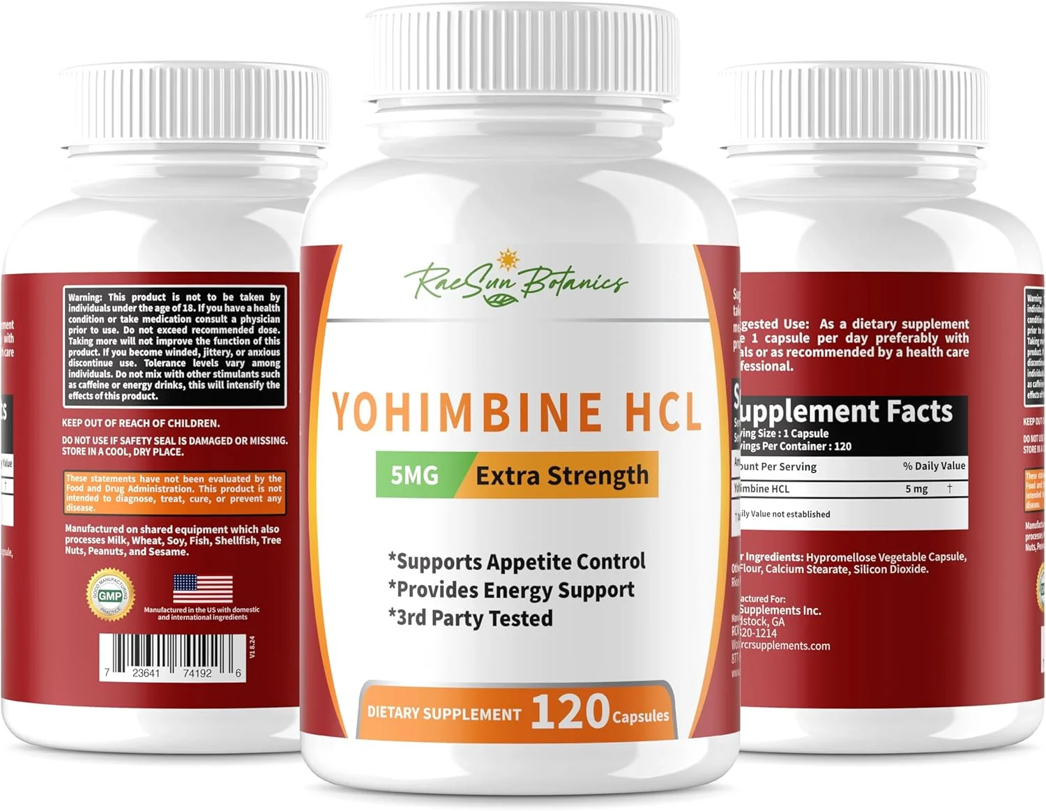 مکمل عصاره پوست یوهیمبین HCL با قدرت فوق العاده 5 میلی گرم، 120 عدد کپسول، چربی سوز ممتاز، کاهش وزن، کنترل اشتها، پشتیبانی از مردان، انرژی و موارد دیگر