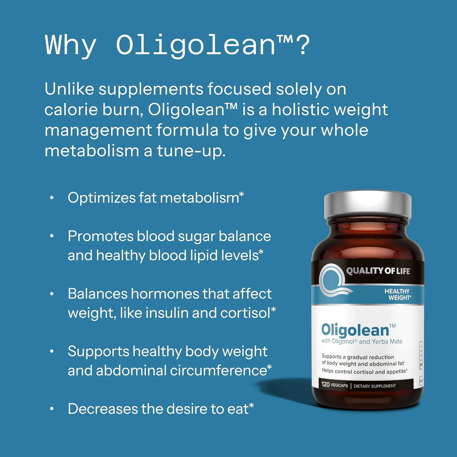 الیگولین با کیفیت زندگی - حاوی الیگونول و یربا میت - مکمل طبیعی برای پشتیبانی از متابولیسم - 120 کپسول گیاهی
