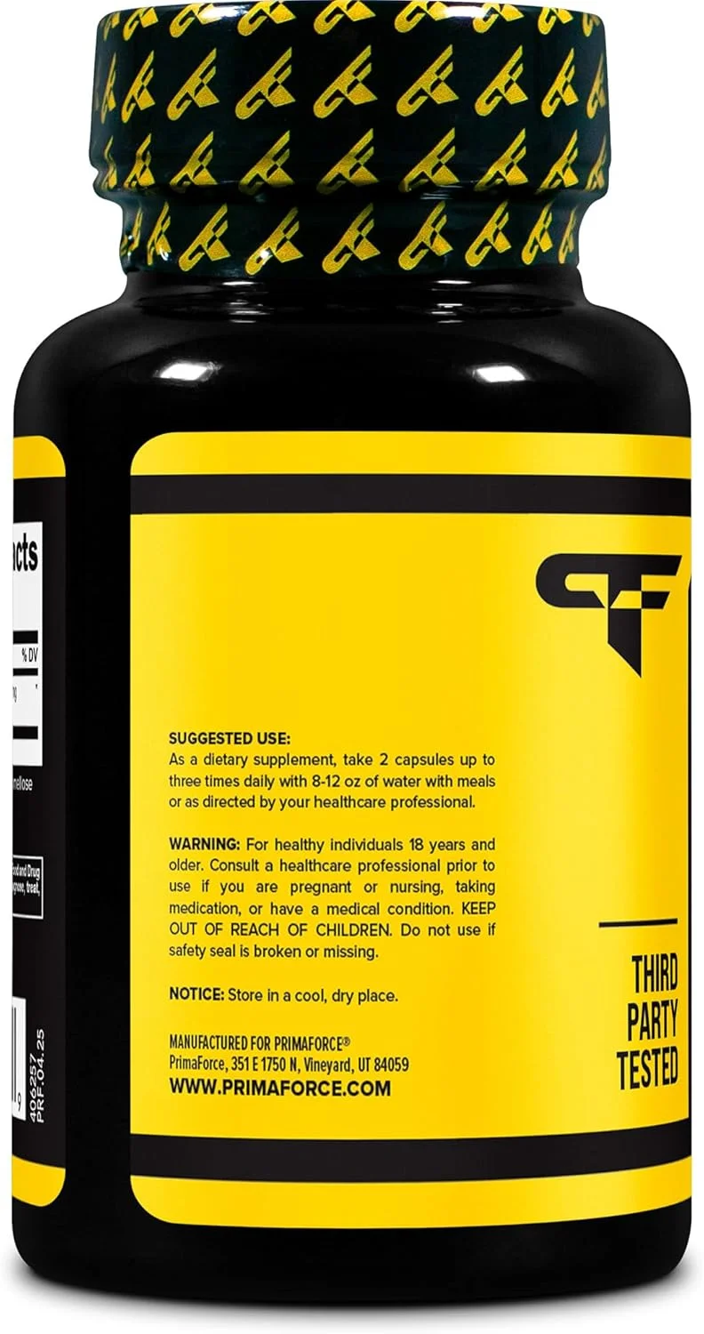 پریمافورس یوهیمبین هیدروکلراید 2.5 میلی گرم، 90 کپسول - مکمل بدون GMO و بدون گلوتن