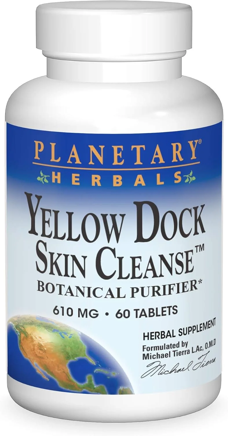 قرص پوست گیاهی Planetary Herbals Yellow Dock، 60 عدد
