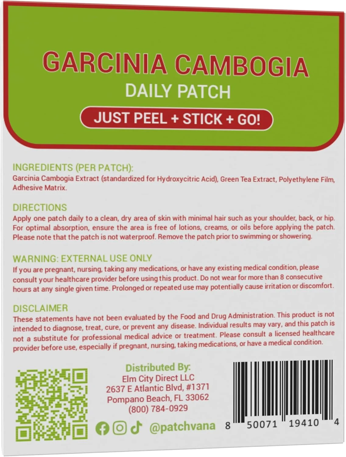 برچسب گارسینیا کامبوجیا برای زنان و مردان، تامین یک ماهه، 30 عدد