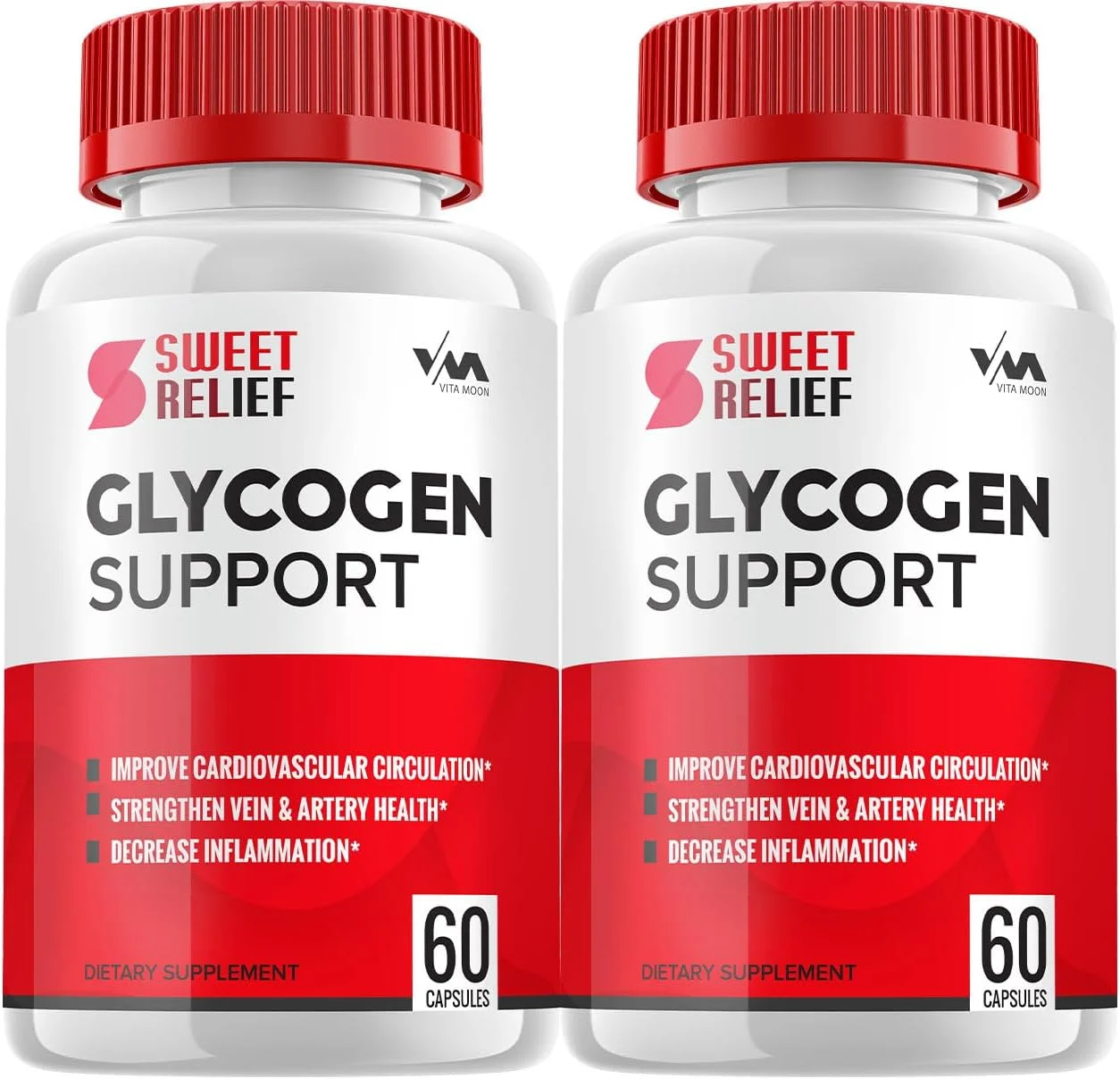 (2 بسته) گلیکوژن تسکین شیرین - پاک کننده کپسول تسکین شیرین، قرص های تسکین شیرین، فرمول پیشرفته برای سلامتی کلی، بررسی های گلیکوژن تسکین شیرین، 120 کپسول