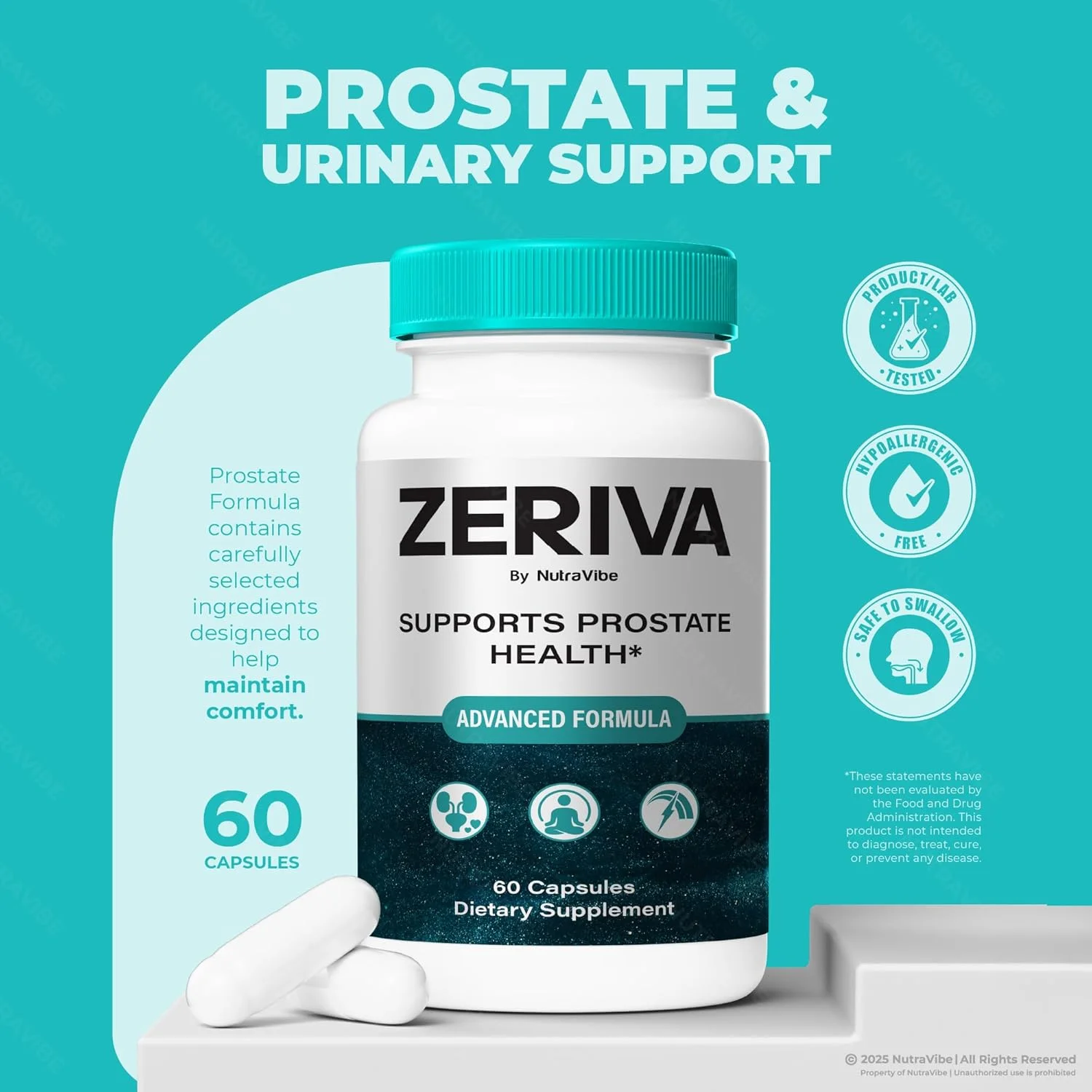 (بسته 3 عددی) کپسول های زریوا - پشتیبانی عالی از پروستات و جریان ادرار | مکمل طبیعی برای آسایش، تعادل و سلامتی مثانه | قرص های آسان برای مصرف، غیر اعتیاد آور، نظرات زریوا (180 کپسول)