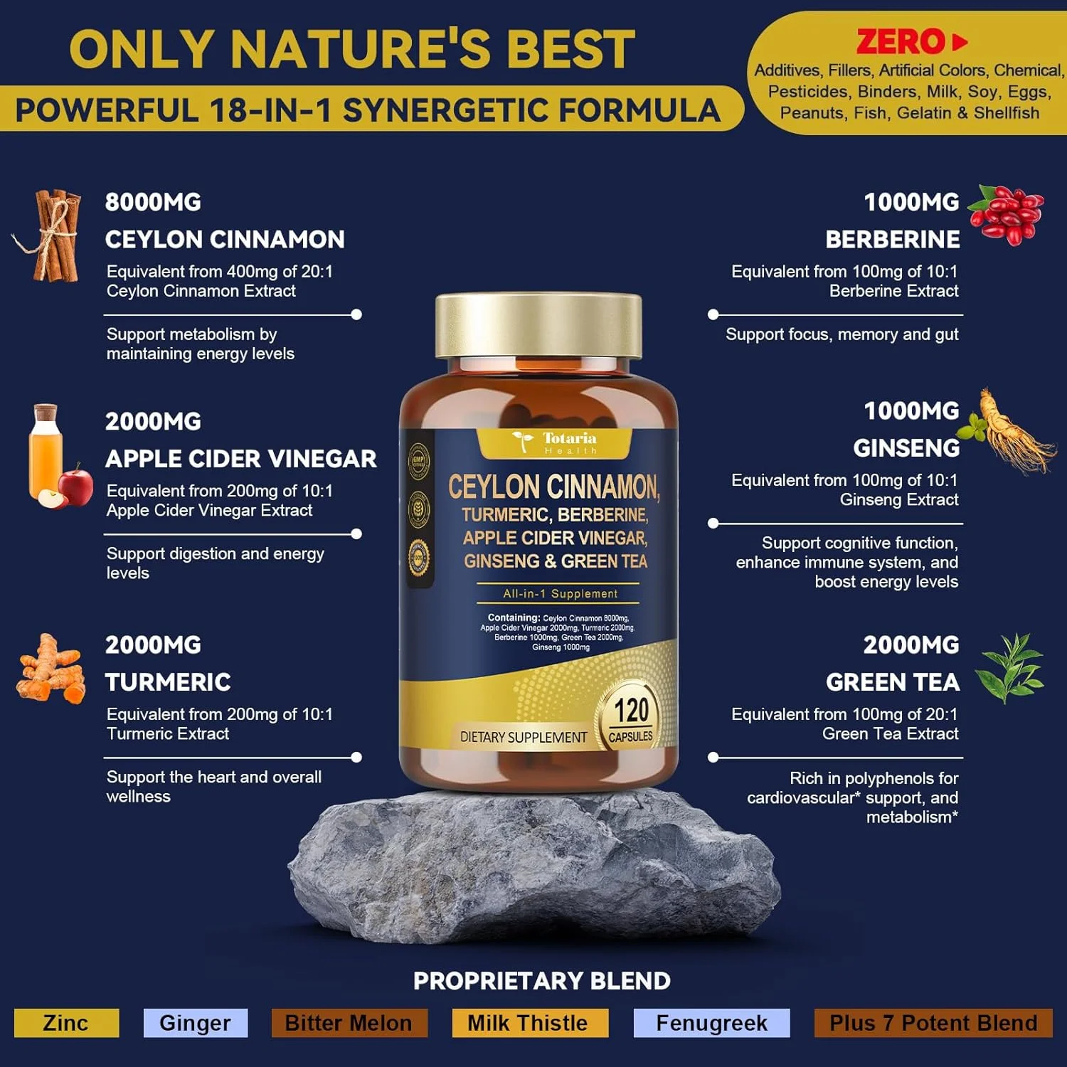 (2 بسته) کپسول دارچین سیلان ارگانیک 18 در 1، عصاره 20:1، مکمل قوی دارچین سیلان به همراه سرکه سیب، زردچوبه و خربزه تلخ، برای متابولیسم، قلب، انرژی، غیر GMO