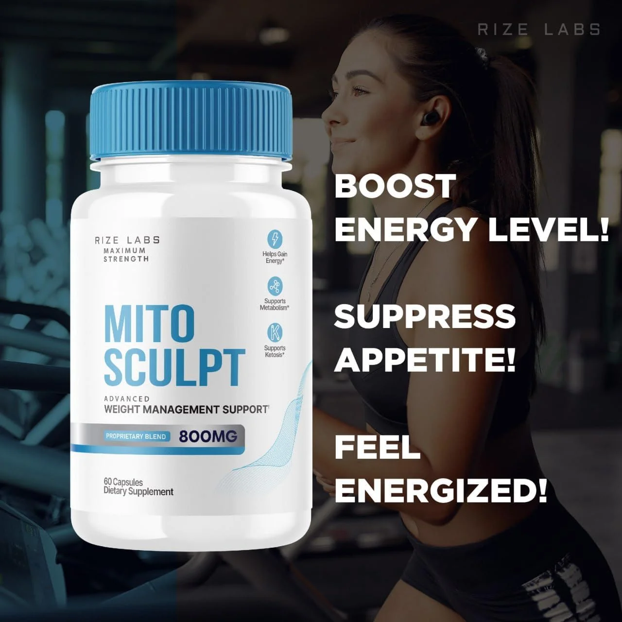 قرص های میتوشکلپت ریزه لبز - اندام ایده آل خود را با کپسول های پیشرفته میتوشکلپت بسازید، مکمل برای تبدیل چربی ذخیره شده بسیج شده به سوخت (180 کپسول) (بسته 3 عددی)