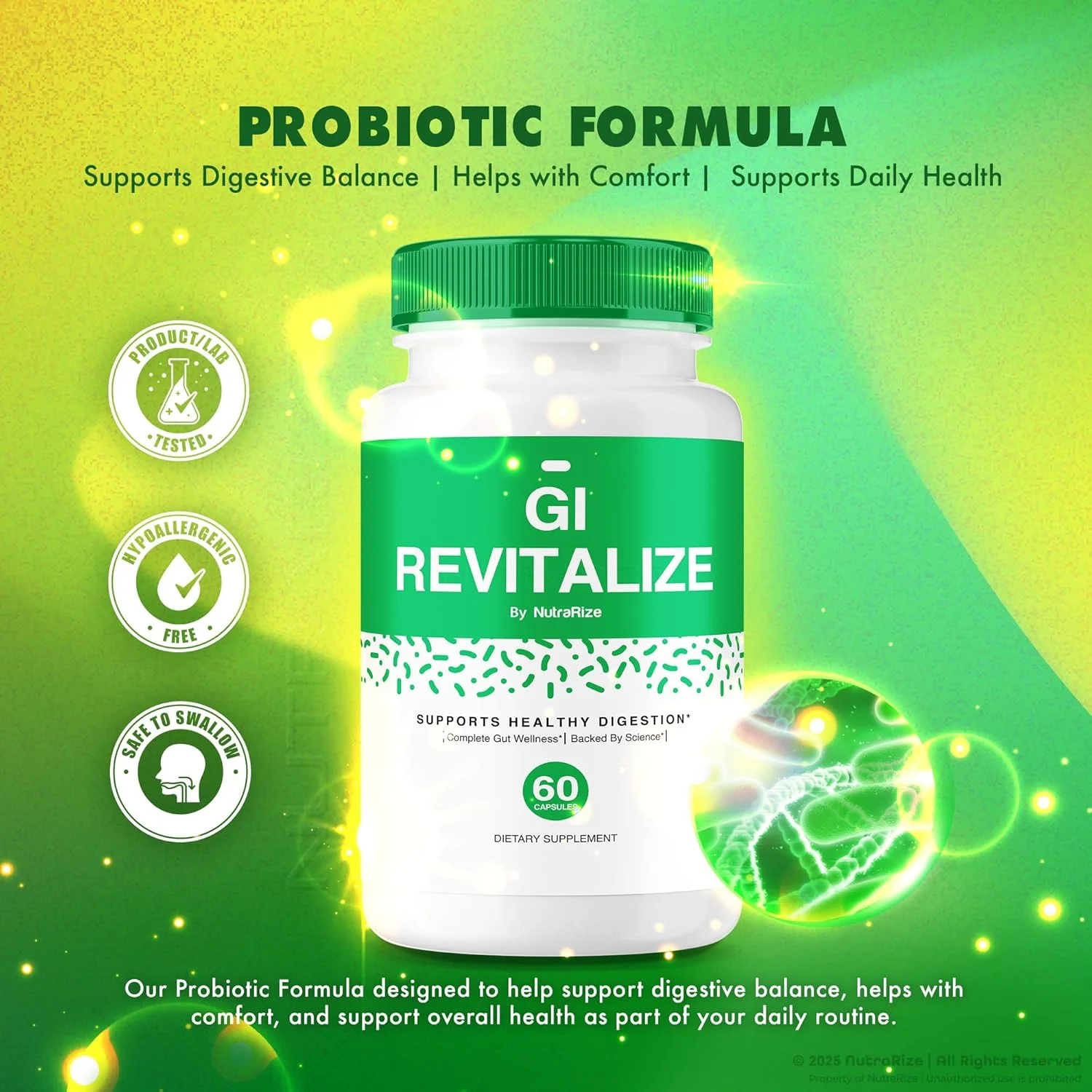 (بسته 3 عددی) GI Revitalize - قرص های GI Revitalize Pro برای حمایت از هضم سالم، فرمول پیشرفته GI Revitalized برای سلامت روده، مکمل GI Revitalizer با حداکثر قدرت (180 کپسول)