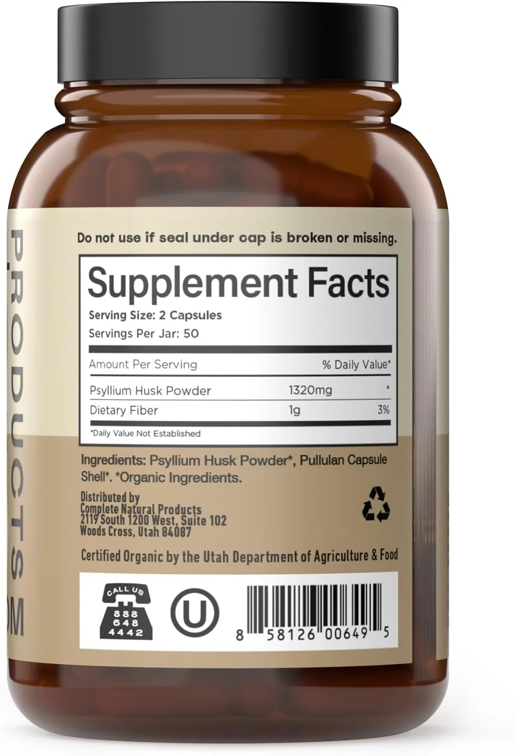 کپسول پودر پوسته اسفرزه کامل طبیعی - کپسول های 660 میلی گرمی فیبر خالص و قرص های پاک کننده روده